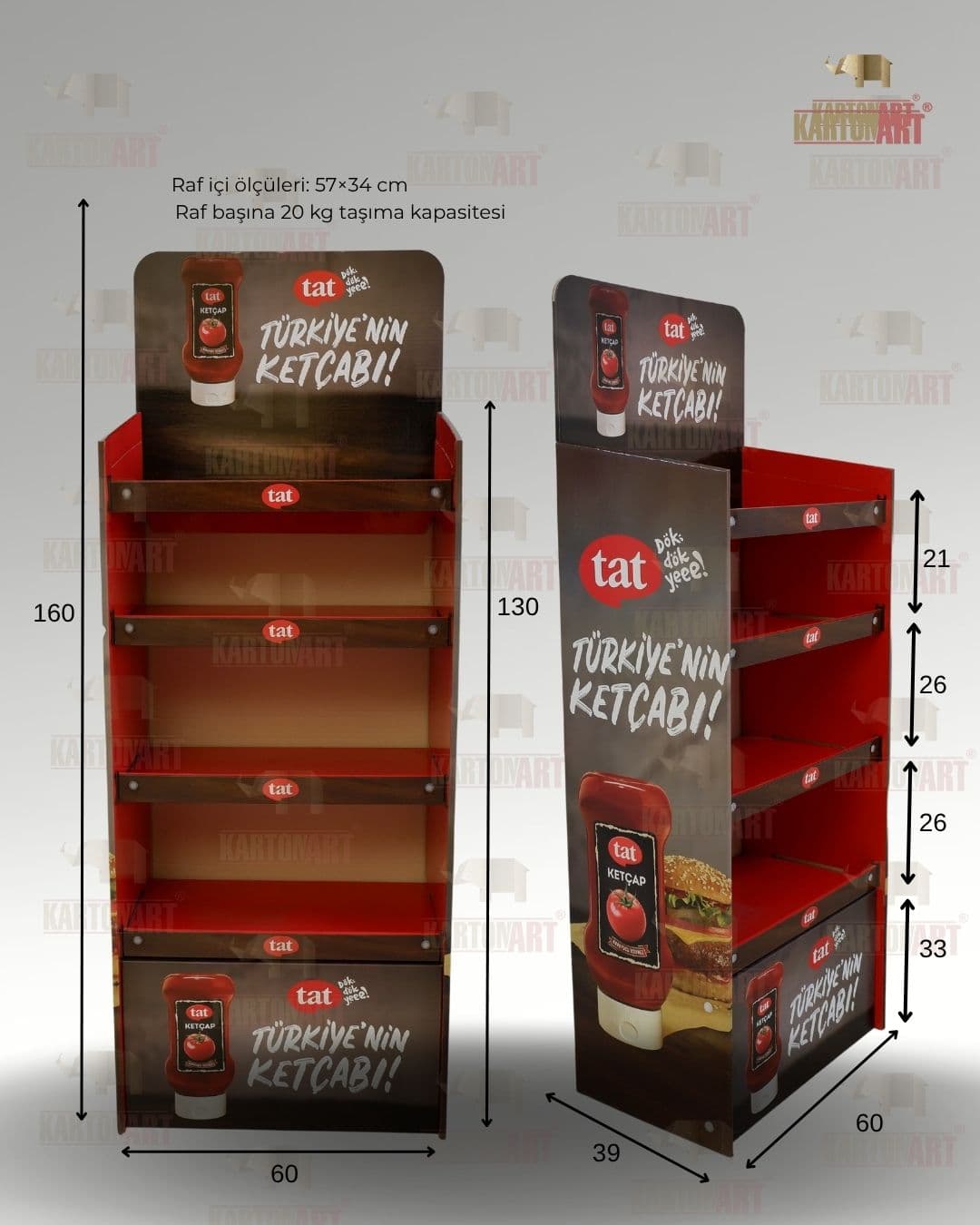 4 Raflı Stand RAF406