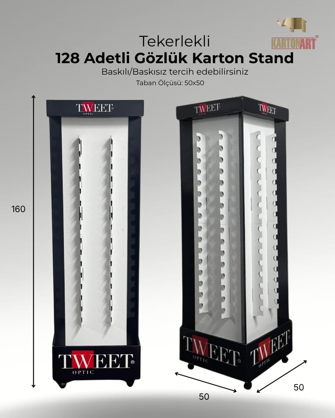 128 Adetli Gözlük Karton Stand G701 - 2/3