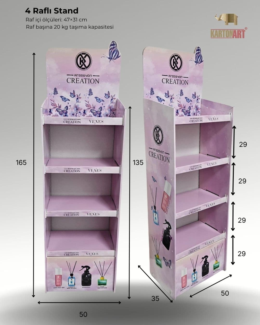 5 Raflı Stand RAF405