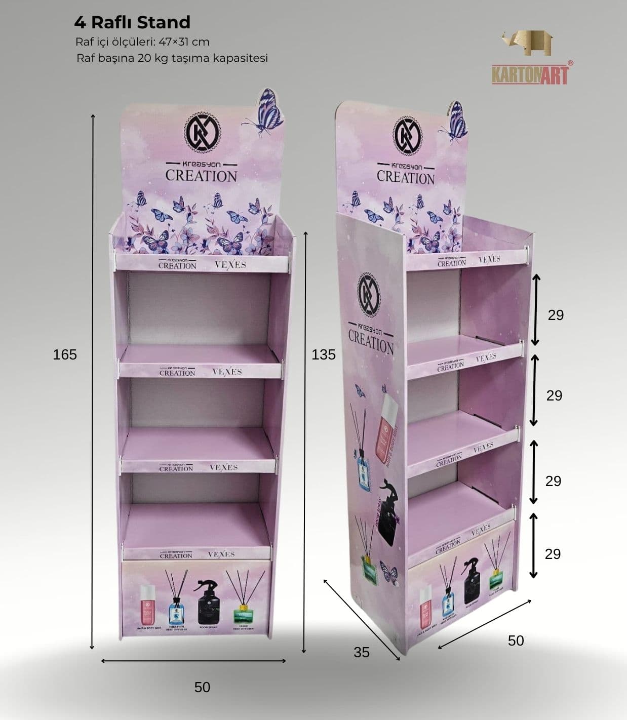 5 Raflı Stand RAF405